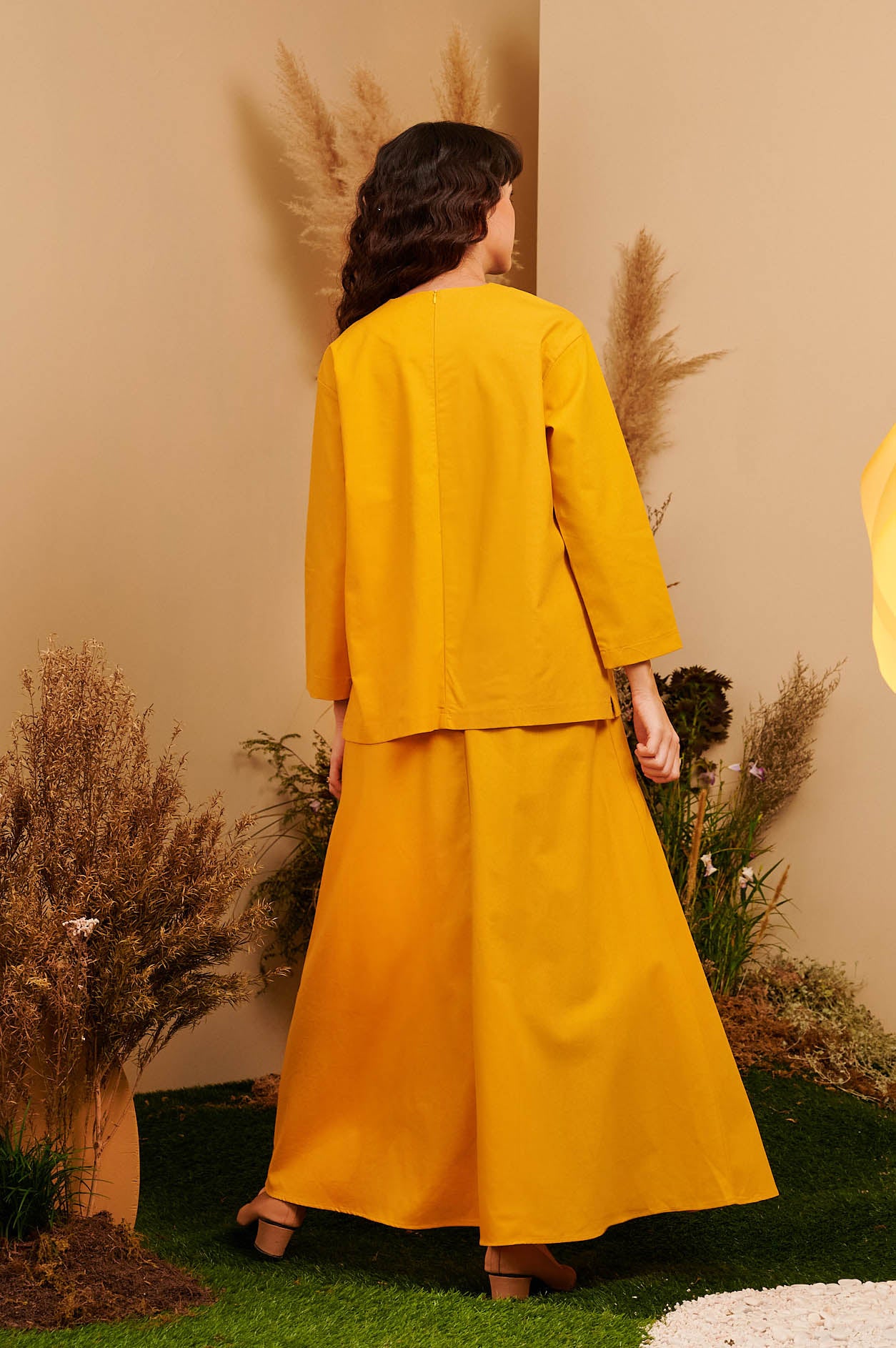 The Secret Garden Women A-line Skirt Mustard