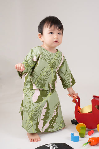 The Warisan Raya Baby Kurung Dress Estate Print