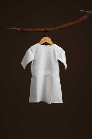 The Warisan Raya Baby Kurung Dress White