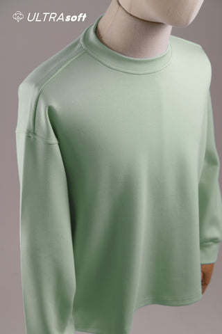 ULTRAsoft Men Marshmallow Sweatshirt Mint Green