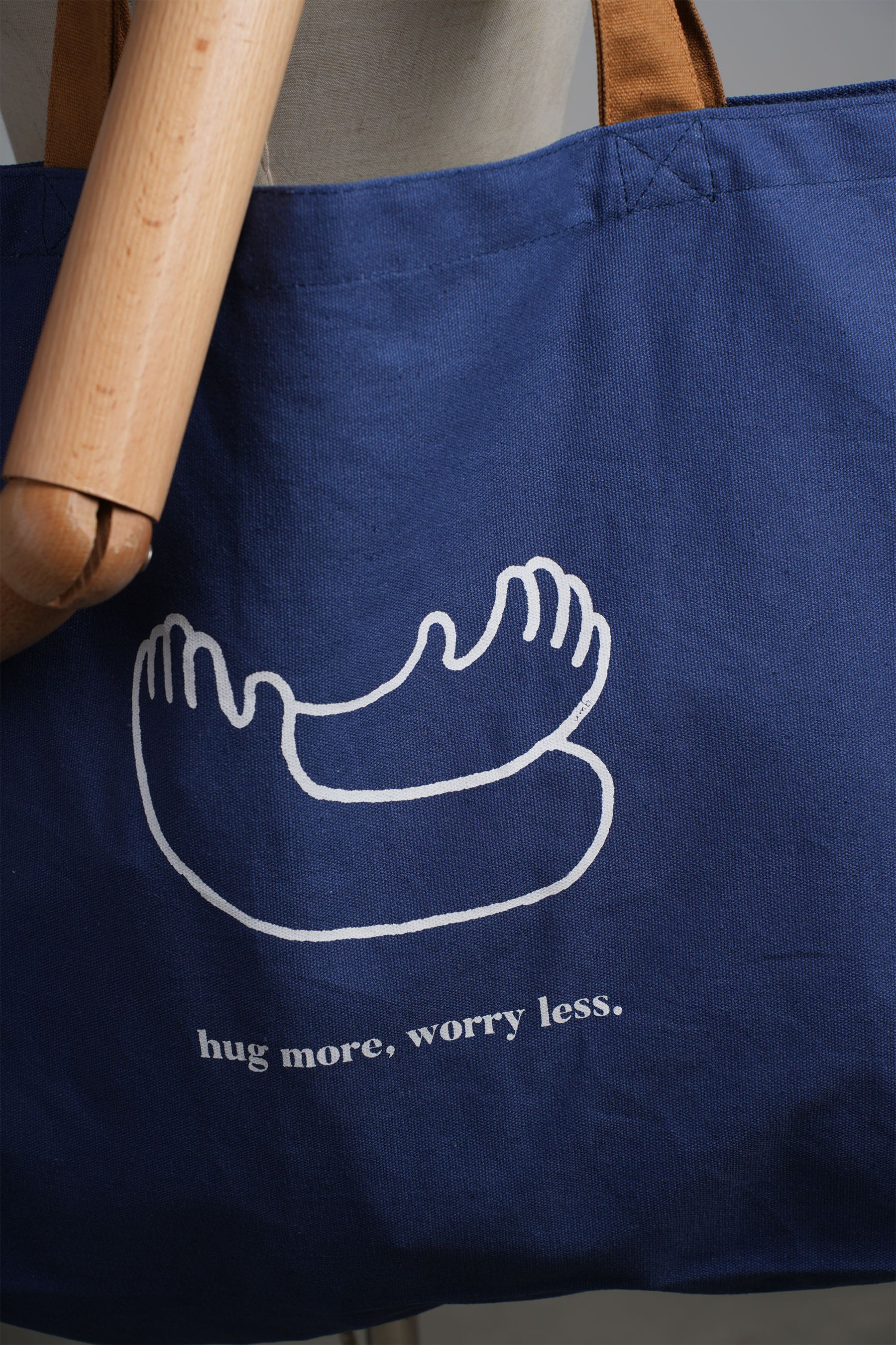 Extra Large Tote Bag (Hug More Worry Less VERSION)