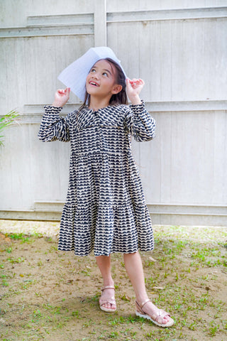 Girl Holiday Dress in Cloud