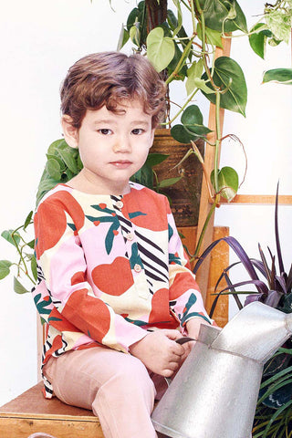 baju raya family sedondon kids boy kurta tomato cherry print