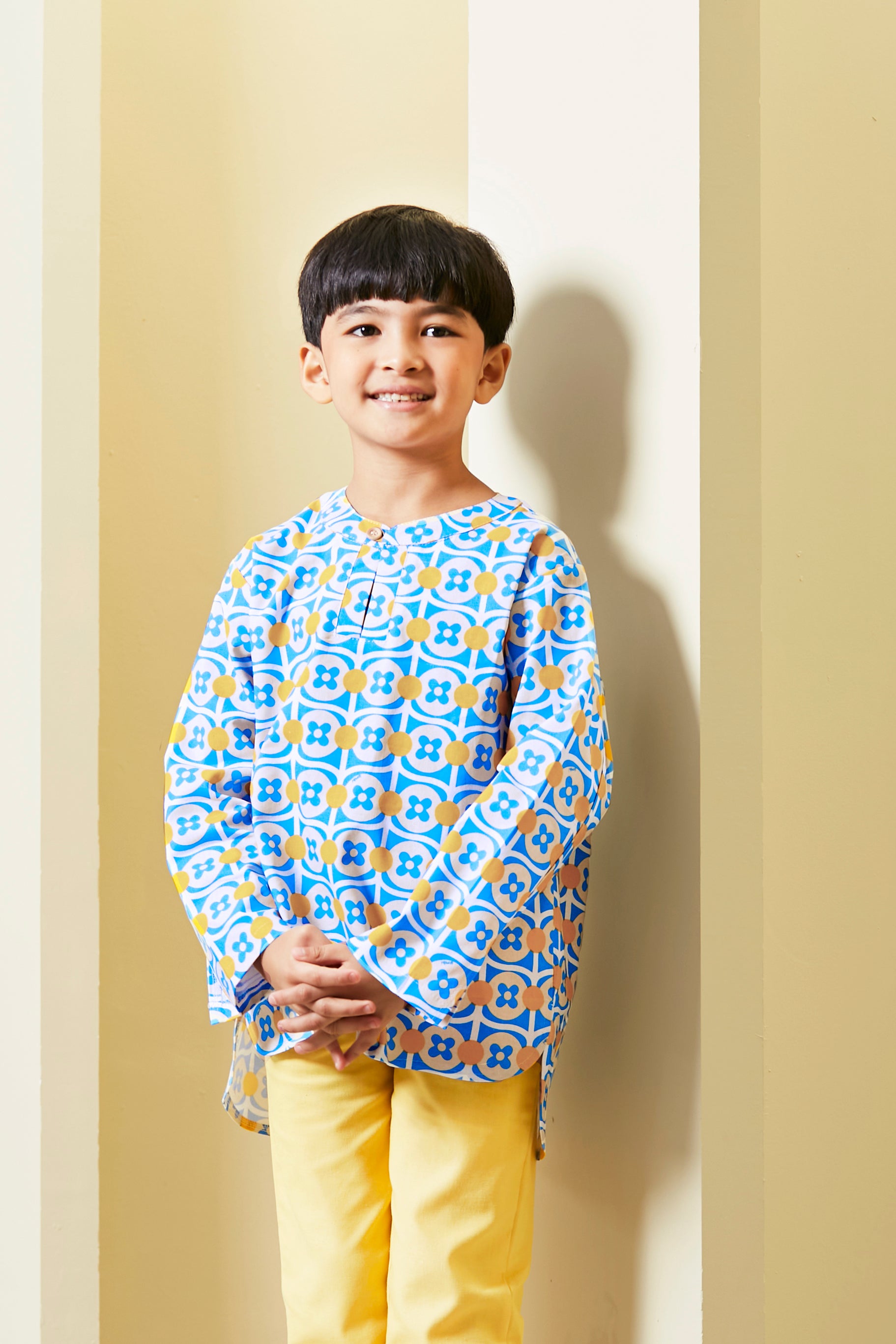 baju raya family sedondon kids boy teluk belanga kurta pulut print
