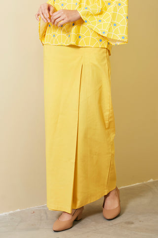 baju raya family sedondon adult women basic skirt yellow