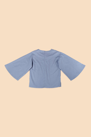 The Coral Women Flare Blouse Pigeon Blue